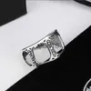 Band Rings Luxury Designer Ring S925 Sterling Silver Vintage Openwork Cross Eternal Hua High Quality Rings for Men Openings Adjustable Punk Trendy Gift good nice x09