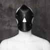 Acessórios de fantasia Nova Moda Homens PU Máscaras Sexy Adulto Jogos de Festa Capuz Máscara Cosplay Boate Elegante Rosto Gay Roleplay Cabeça Capa Traje