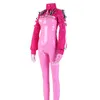 Catsuit Costumes Jeu Nikke Alice Cosplay Costume Perruque Chaussures Sexy Latex Catsuit Body Rose Combinaison Veste Costume Pour Femmes Filles