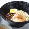 Ciotole 2X Ciotola per zuppa di ramen giapponese in ceramica con cucchiaio e bacchette abbinate adatte per Udon Soba di grandi dimensioni