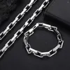 Link Bracelets Fashion Men's Stainless Steel Electroplated Jewelry Bracelet Custom Cool Square Cuban Chain Splicing Dazzling