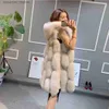Women's Fur Faux Fur Fox Fur Vest With Hood Women Winter Coat 2023 New Natural Fur Coat Real Hot Selling Women's Cropped Clothing Free Shipping L230920