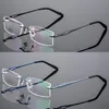 Mode Sonnenbrille Rahmen Luxus Diamant Putted Randlose Brillen Myopie Rx Fähigkeit Speicher Titan Gläser Spectacles260K