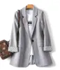 Ternos femininos blazer feminino formal fino blazers senhora escritório trabalho terno bolsos jaquetas casaco feminino coreia casual curto femme