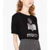 23ss Isabel Marant T-shirt de créateur de mode Style classique Lettre chaude Imprimé à paillettes T-shirt de plage Casual Polyvalent Pull en coton Femmes T-shirt à manches courtes Polos Tops
