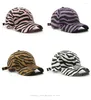 Berretti da baseball Berretto da baseball con motivo zebrato alla moda per donna Cappello snapback casual per ragazze Cappelli da mamma Hip Hop per sole quattro stagioni