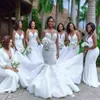 2020 Plus Size Mermaid Lace Wedding Dresses Spaghetti Applique Beading Country Wedding Dress Beach Bridal Gowns3047