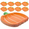 Disposable Dinnerware 25 Pcs Halloween Decor Food Plate Party Pumpkin Plates Paper Dessert Festival Disposable Holders Supplies 230920