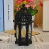 Candle Holders Nordic Wrought Iron Hanging Candlestick Tealight Holder Glass Windproof