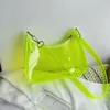 Evening Bags Candy Color Women's French Transparent Jelly Bag Summer PVC Single Shoulder Underarm Clutch Purse