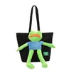 Abendtaschen Frauen Frosch Lange Beine Plüsch Niedliche Lustige Umhängetasche Dame Tier Kreative Cartoon Puppe Leinwand Handtasche