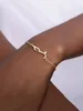Bracelet 1 breloque en zircone cubique à la mode belle déclaration d'amour arabe bracelet en cuivre incrusté de zircon femmes s Mothe 230920