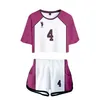 Anime Haikyuu Cosplay Kostuum Shiratorizawa Academy Ushijima Wakatoshi Tendo Satori Trainingspak Vrouwen Tweedelige Set Top en Shorts323w