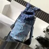 Fashion Bags 23A denim garbage bag with hand-embroidered sequins 22BAG color combination high-grade sense women's bag