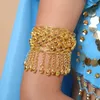 Bangle Bohemian Ethnic Style Retro Dance Bell Wide Armband Arm ihålig handbell Tassel Tillbehör