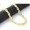 Collana da uomo con maglie a catena in corda con taglio a diamante SPESSORE 7 mm placcato oro giallo 10k 24 305x