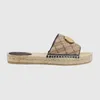 Espadrille Slides flat slippers womens fashion cut-out espadrilles designerOpen Toe Platform Round Toe Rubber sandals