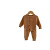 Комплекты одежды Корейский осенний комплект одежды из 2 предметов для маленьких девочек Хлопковый вязаный свитер на пуговицах Теплые узкие брюки Костюм Одежда для младенцев 230919