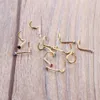 Blanda färger Rhinestone Nose Studs Skruva Ring Ben Bar Body Piercing Jewelry Gold Silver Nose Pin2478