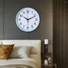 Horloges murales Horloge moderne élégante de haute précision à quartz sans tic-tac élégante conception ronde à piles pour un