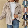 Женские куртки, женские флисовые базовые пальто с отложным воротником и длинными рукавами, осенне-зимние тонкие верхние одежды на молнии, топы FYY-90089 230920