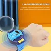 Diecast Model Remote Control Car Watch Mini Cute Wrist Band 2 4GHz Infraröd avkänna Electric Racing Vehicle USB Laddning Smart Toy Kids Gift 230920