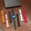 삼각형 디자이너 가죽 watchband 애플 Iwatch Ultra 8 7 6 5 4 3 SE 38mm 40mm 41mm 가죽 교체 손목 스트랩 42mm 44mm 45mm 49mm 시계 밴드 브레이슬릿