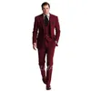 Herrdräkter 2023 Autumn Winter 3 Pieces Suit Set Jacket Vest Pants Wedding Tuxedo Business Men Formell outfit hög kvalitet