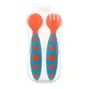 Altro Baby Feeding Mother And Cherry 001 Cucchiaio per bambini Sile Mangiare forchetta Set da tavola Formazione alimentare supplementare All'ingrosso Drop D Dhclk