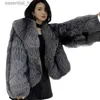 Kvinnors päls faux päls 2022 Autumn and Winter New Imitation Fox Fur Coat Women's Short Fashion Ladies Young Silver Fox Pur Coat L230920