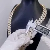 3-4ROW 18-20MM Breedte 8 ''-24 '' Moissanite Cuban Link Chain S925 Iced Out Hip Hop Mens Necklace213u