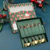 Spoons Christmas Cutlery Set Festive Stainless Steel With Pendant For Home Decoration Gift Holiday Tableware Cute