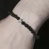 Bracelets à maillons exquis 4mm, petit Bracelet en pierre naturelle pour hommes, pendentif croix à la mode, perlé fait à la main, bijoux cadeaux pour petit ami