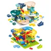 Blocks Kids DIY Marble Race Run Maze Ball Track Building Plastic Funnel Slide Assemble Bricks Educational Toys Child Gift 230920