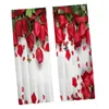 Curtain Printed Sheer Curtains Elegant 2 Panels 1 Pair Rose Floral Print 52 X 95 Inches Semitransparent Drapes Draperies For Yard