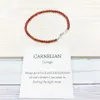 MG0146 Whole Natural Carnelian Anklet Handamde Red Agate Women's Mala Beads Anklet 4 mm Mini Gemstone Jewelry192y