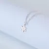Pendant Necklaces Stainless Steel Dainty Snowflake Winter Necklace Chain For Women Jewelry Snow Christmas Gift
