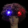 LED Light Clown Disco Party Wigs Colorful Afro Wig Hippy Football Fans Wigs Halloween Costume Cosplay Wig Hairpieces for Women and Men