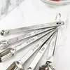 Tea Scoops 6 Pcs/Set Stainless Steel Measuring Spoon Coffee Cooking Baking Seasoning Tools