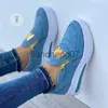 Klänningskor Kvinnor Sneakers 2023 Summer Casual Shoes Women Printed Side Zipper Platform Ladies Vulcanized Shoes Tennis Zapatillas de Deporte X0920