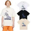 60% 30% OFF Designer Rhude T-shirt Marque Tees Imprimer Tiger T-shirts Hommes Femmes Manches courtes Été Streetwear Tops Lover Vêtements 44