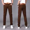 Pantalons pour hommes 2023 printemps automne décontracté hommes coton coupe ajustée chino mode pantalon mâle marque vêtements grande taille 9 couleur