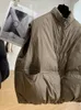 Coletes femininos 2023 algodão acolchoado zip gilet bodywarmer jaqueta inverno puffer colete com bolso acolchoado gola sobretudo