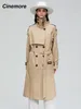 Women's Trench Coats Cinemore arrival autumn top trench coat women double breasted long outerwear for lady high quality overcoat 9003 230920