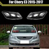 Farol escudo capa transparente abajur auto luz habitação caso de vidro máscara à prova dwaterproof água para chery e3 2015-2017