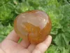 Dekorativa figurer 245G Natural Red Agate Quartz Crystal Gem Stone Polering