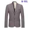 Men's Suits Combination Price Arrival Spring Men High Qualtiy Fashion Casual Linen Slim Suit Super Large 8XL Chest152cm Plus Size M-