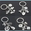 Keychains modetillbehör Jag älskar fotbollsbasket baseball med fotbollsskor för bilväska påse cowboy present klöver charms ke188j