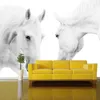 Fonds d'écran personnalisé grande murale cheval blanc pographie fond po peinture murale salon canapé chambre toile de fond papier peint décor à la maison