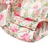 Kläder sätter Spring Baby Girl Outfits 3-24 månader Född blommig butik Set Lovely Birthday Clothes Romper med pannbandsbarndräkter